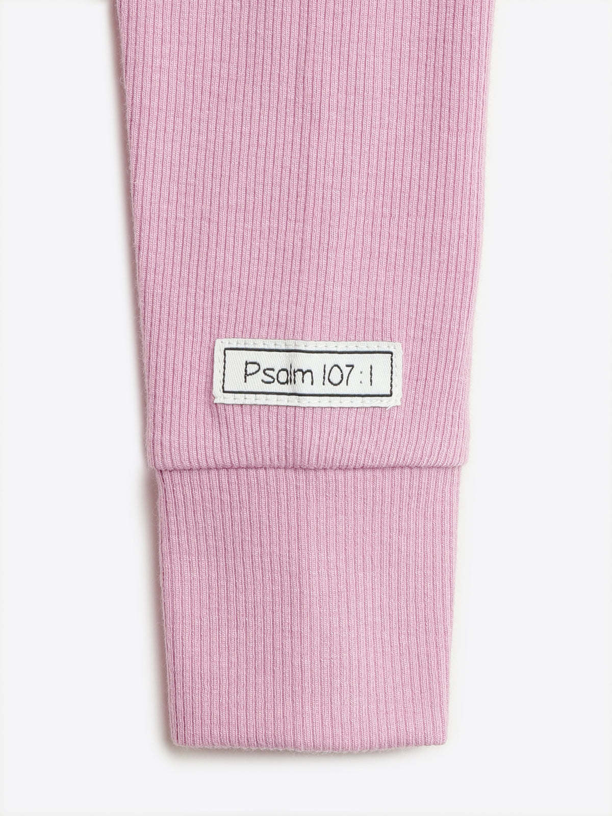 Solid Mauve PJ Footless Onesie Ribbed Cotton/Bamboo Blend