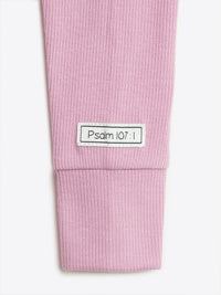 Solid Mauve PJ Footless Onesie Ribbed Cotton/Bamboo Blend