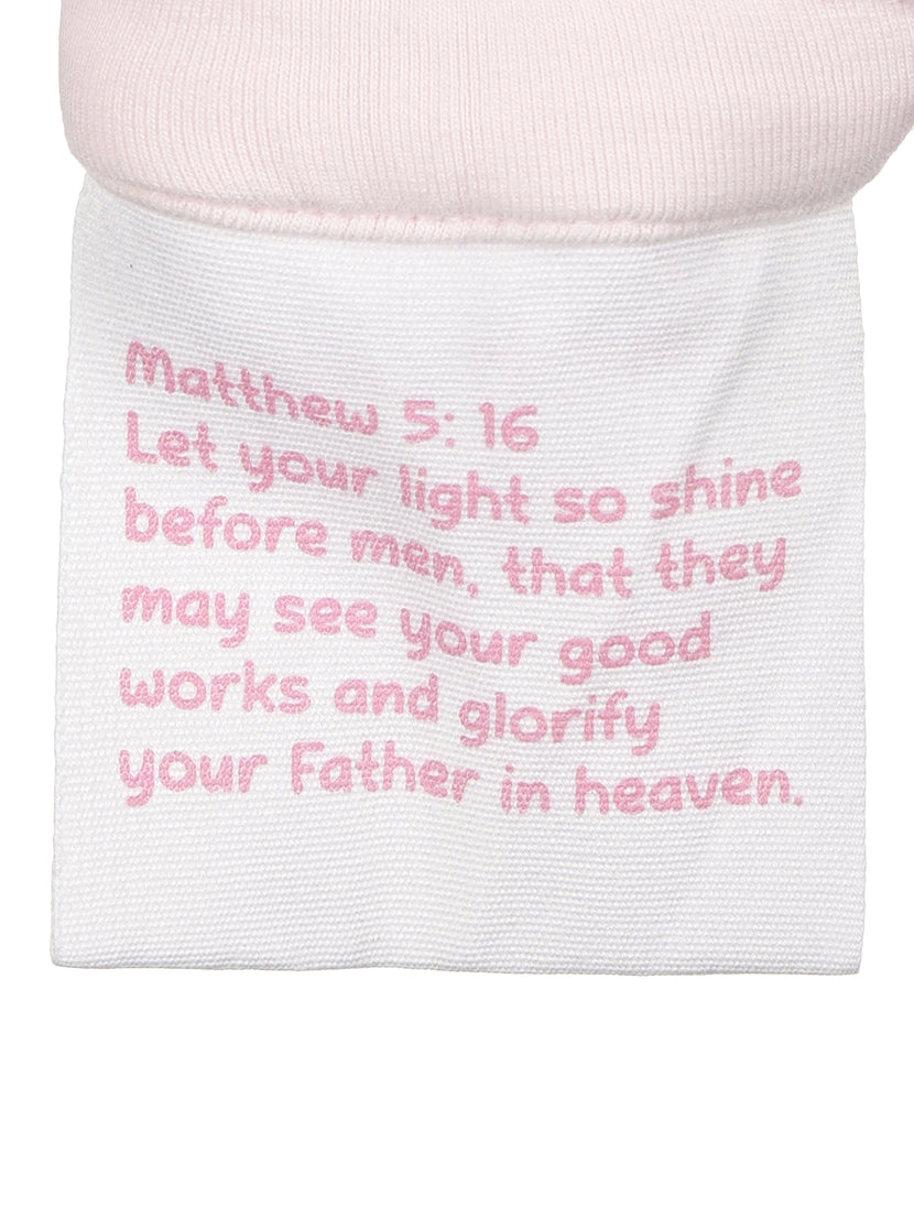 Kids Shine Prayer Pocket Heavenly Pink Leggings