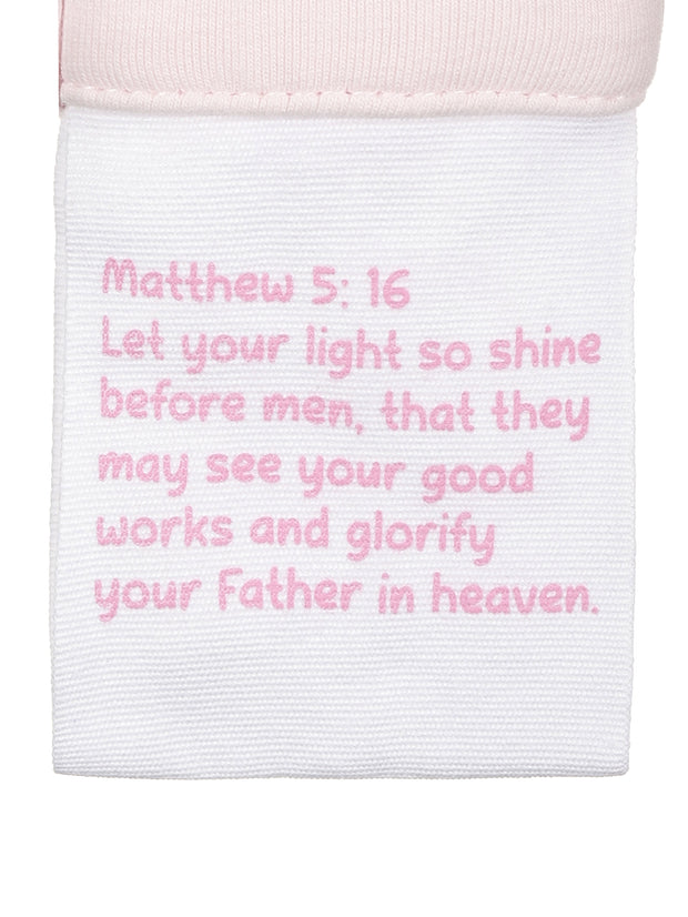 Baby Shine Prayer Pocket Heavenly Pink Leggings