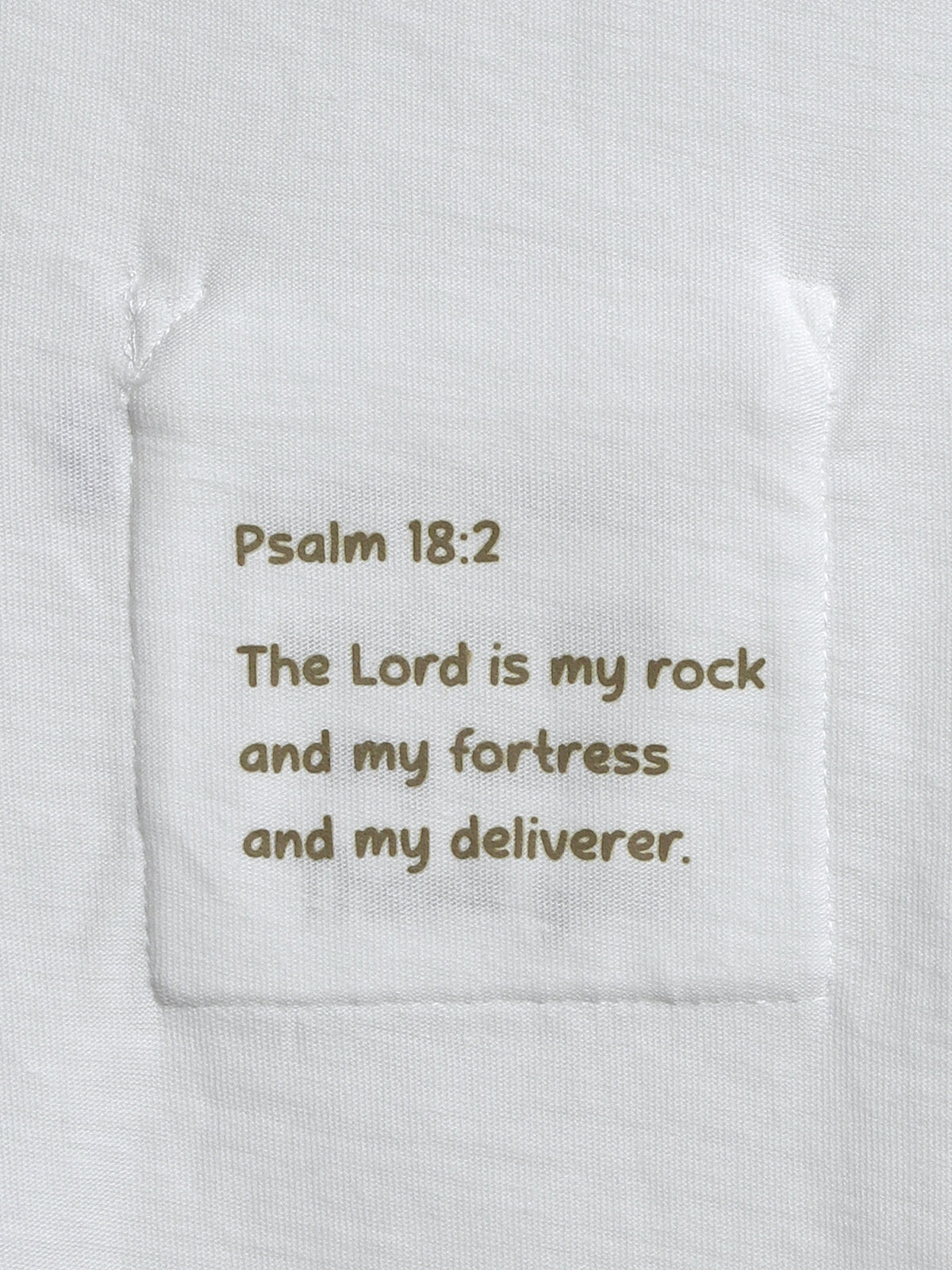 Baby White Prayer Pocket Cotton | Long Sleeve