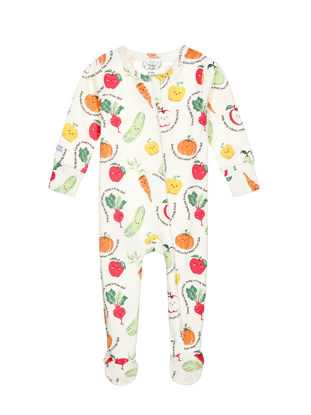 Perfect Harvest PJ Footed Onesie Cotton