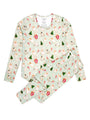 Gingerbread Jesus PJ Womens Long Sleeve Jogger Set Cotton