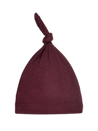 God's Got My Back Fig Knotted Hat Ribbed Cotton-Bamboo Blend