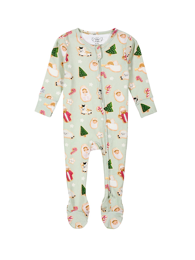 Gingerbread Jesus PJ Footed Onesie Cotton