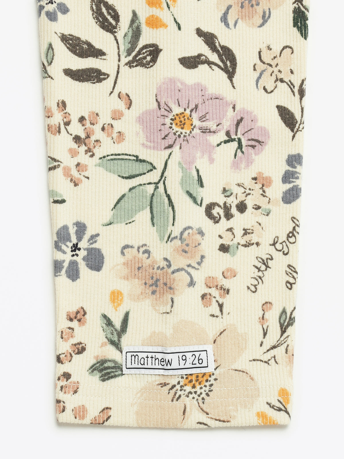 All Things Are Possible Womens PJ Jogger Set Ribbed Cotton/Bamboo Blend