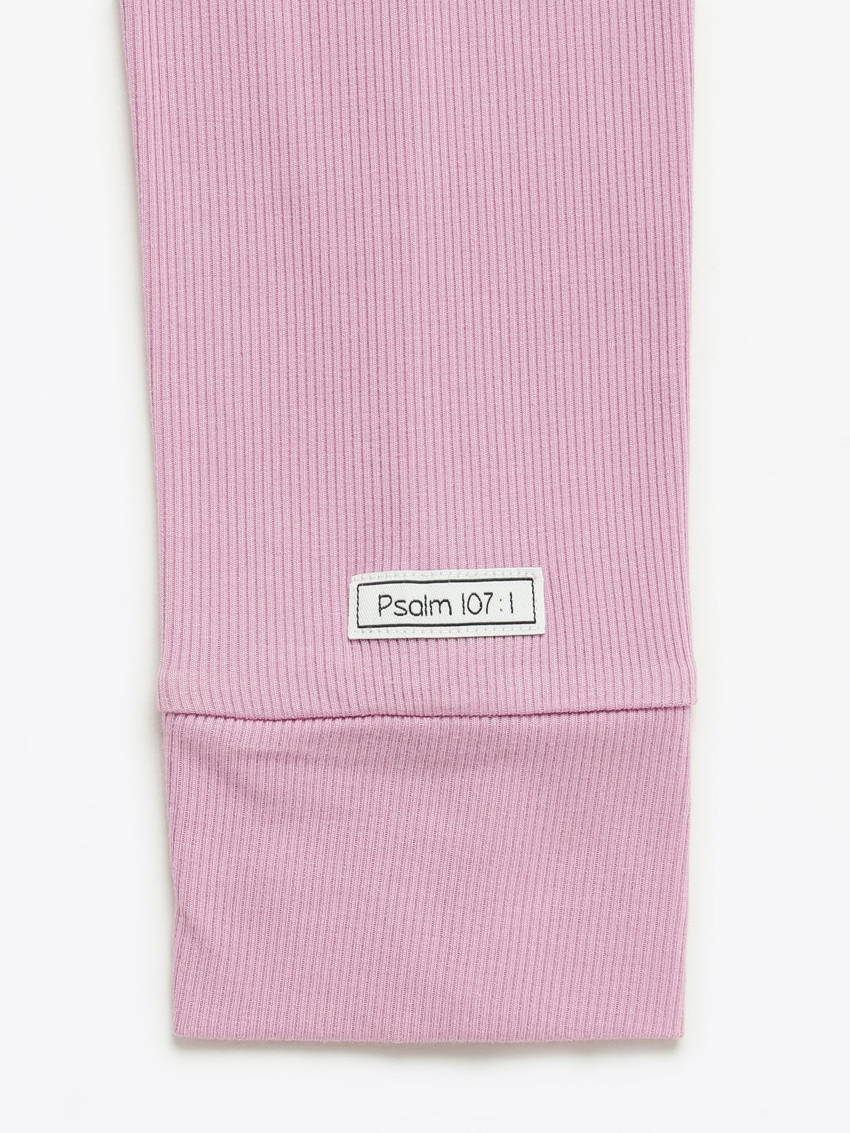 Solid Mauve Womens PJ Jogger Set Ribbed Cotton/Bamboo Blend