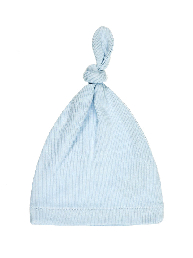 God's Got My Back Blue Knotted Hat Ribbed Cotton-Bamboo Blend