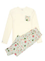 Gingerbread Jesus PJ Mens Long Sleeve Jogger Set Cotton