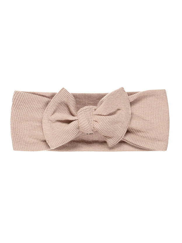 God's Got My Back Beige Headband Ribbed Cotton-Bamboo Blend