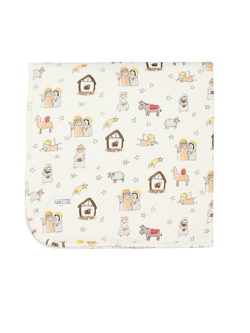 Away in a Manger Blanket Cotton
