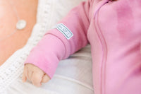 Solid Mauve PJ Footless Onesie Ribbed Cotton/Bamboo Blend