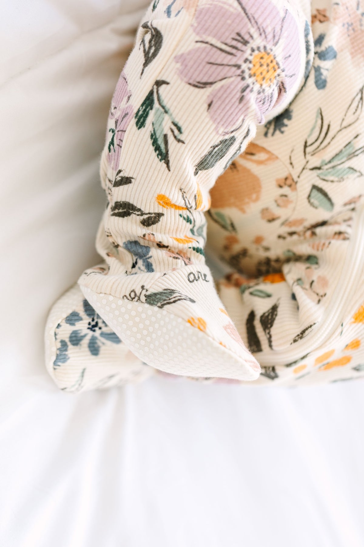 All Things Are Possible Footed Onesie PJ Ribbed Cotton/Bamboo Blend