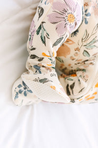 All Things Are Possible Footed Onesie PJ Ribbed Cotton/Bamboo Blend