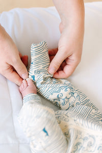 Walking on Water PJ Footless Onesie Ribbed Cotton/Bamboo Blend