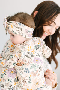 All Things Are Possible Footed Onesie PJ Ribbed Cotton/Bamboo Blend