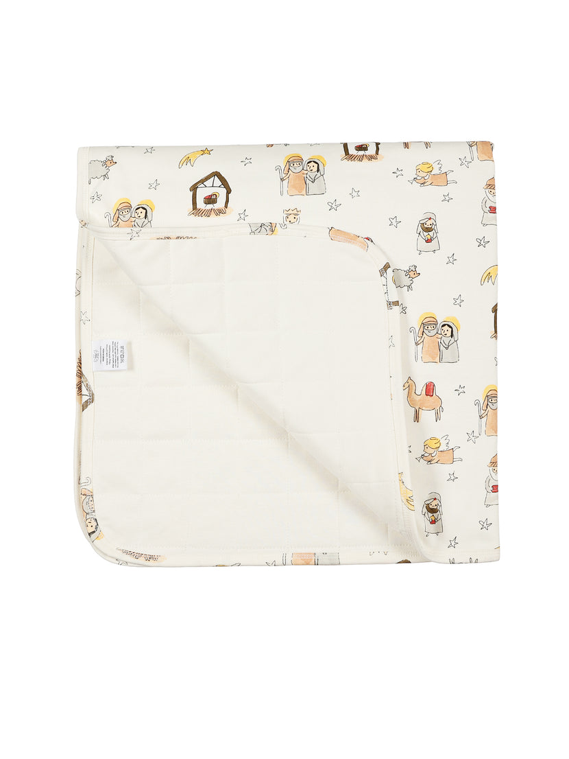 Away in a Manger Blanket Cotton