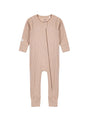 God's Got My Back Beige PJ Footless Onesie Ribbed Cotton-Bamboo Blend