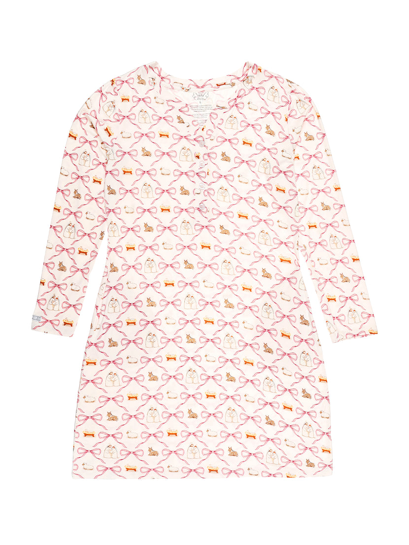 Let Us Adore Him PJ Womens Nightgown Bamboo