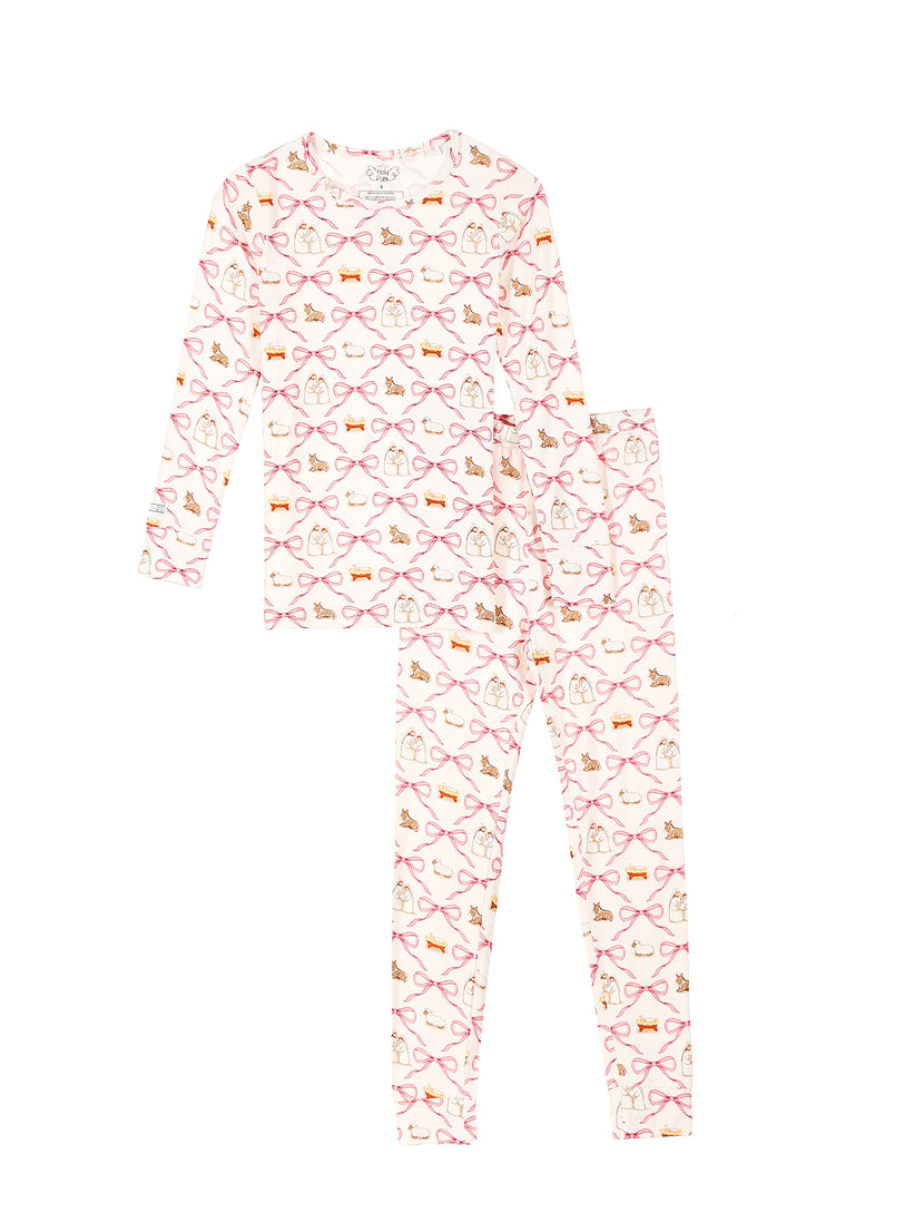 Let Us Adore Him PJ Long Sleeve Set Bamboo