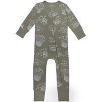 Armor of God Green PJ Footless Onesie Bamboo