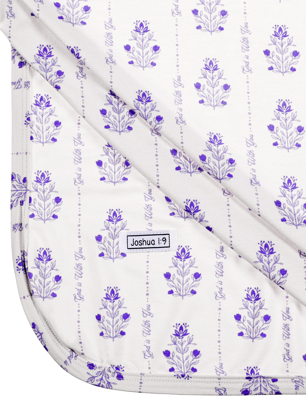 God is With You Floral Swaddle Bamboo