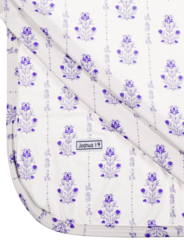 God is With You Floral Swaddle Bamboo
