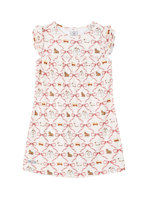 Let Us Adore Him PJ Girls Nightgown Polyester