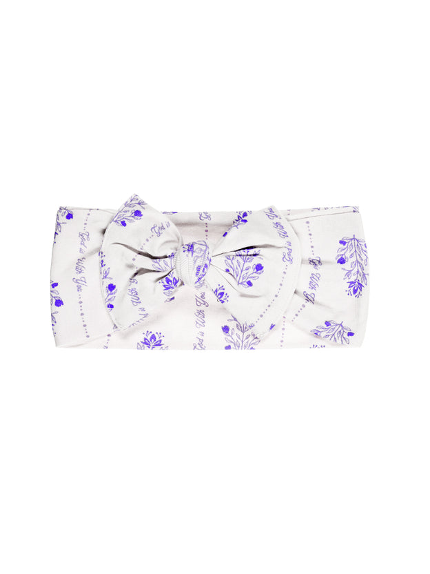 God is With You Floral Headband Bamboo