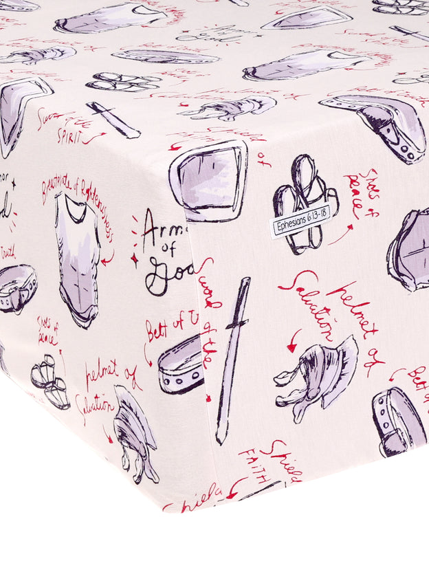Armor of God Pink Bedsheet Bamboo