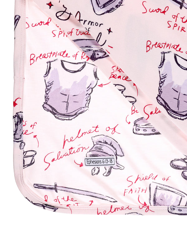 Armor of God Pink Swaddle Bamboo