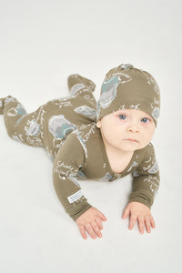 Armor of God Green PJ Footed Onesie Bamboo