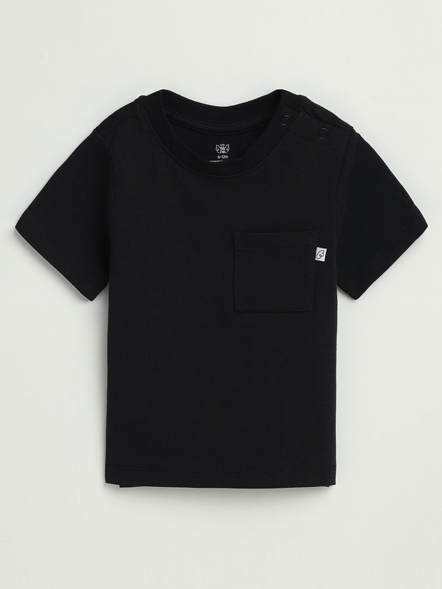 Baby Black Prayer Pocket T-Shirt Cotton | Short Sleeve