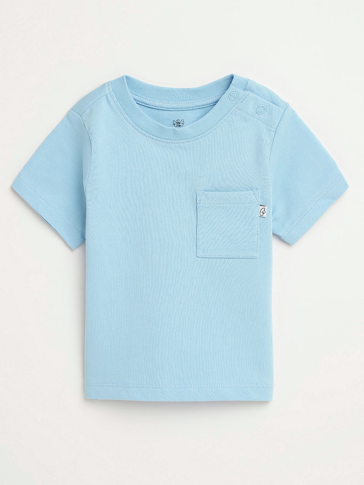 Baby Blue Prayer Pocket T-Shirt Cotton | Short Sleeve