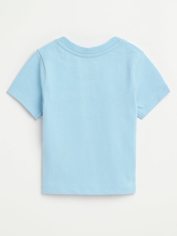 Baby Blue Prayer Pocket T-Shirt Cotton | Short Sleeve