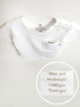Baby White Prayer Pocket T-Shirt Cotton | Short Sleeve