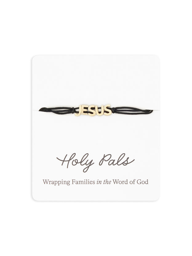 Jesus Black String Bracelet