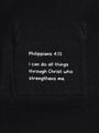 Baby Black Prayer Pocket Bodysuit | Long Sleeve