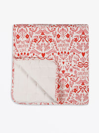 No Greater Love Pink Blanket Bamboo