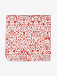 No Greater Love Pink Blanket Bamboo