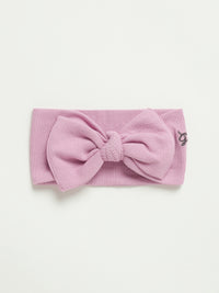 Solid Mauve Headband Ribbed Cotton/Bamboo Blend