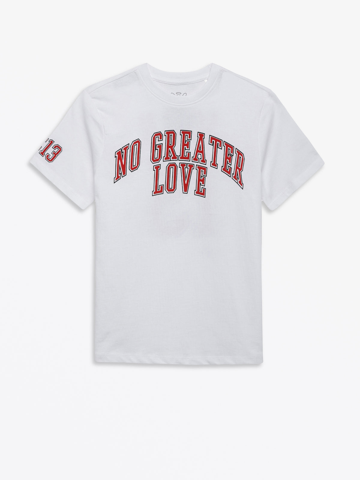 No Greater Love White Short Sleeve T-Shirt Cotton
