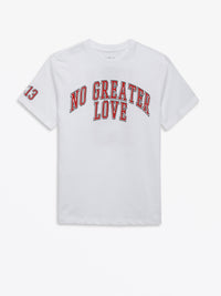 No Greater Love White Short Sleeve T-Shirt Cotton