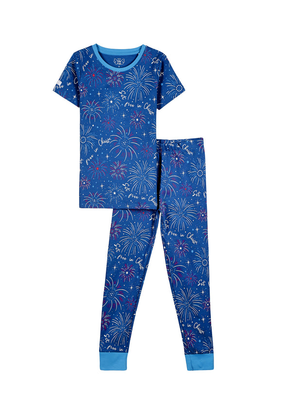 Set Free in Christ PJ Short Sleeve Set Cotton