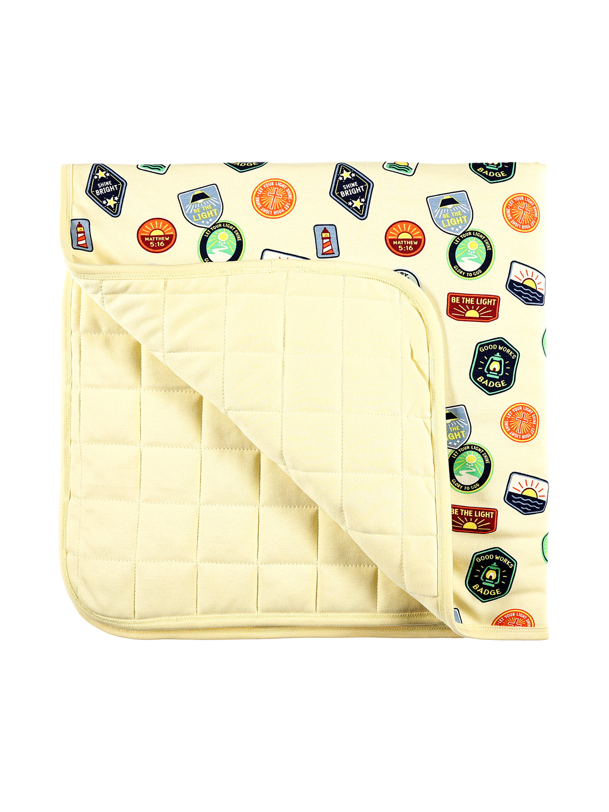 Be the Light Badges Blanket Cotton
