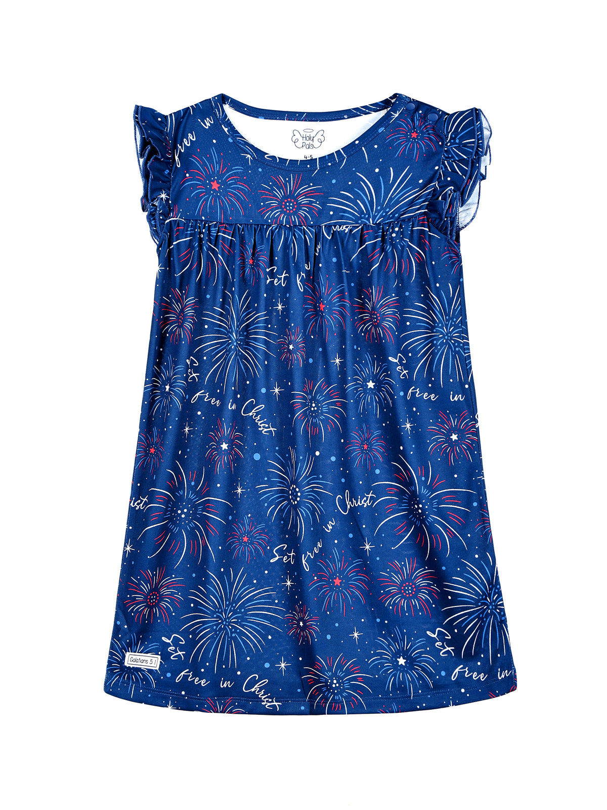 Set Free in Christ PJ Girls Nightgown Polyester