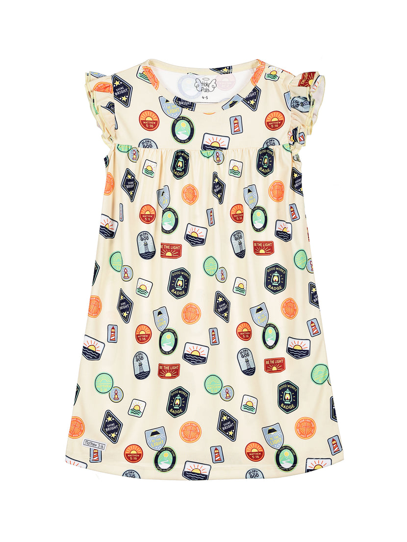 Be the Light Badges PJ Girls Nightgown Polyester