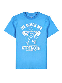 Kids He Gives Me Strength T-Shirt Cotton | Short Sleeve