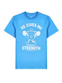 Kids He Gives Me Strength T-Shirt Cotton | Short Sleeve