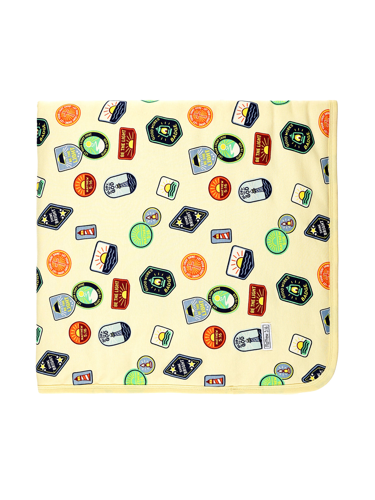 Be the Light Badges Blanket Cotton